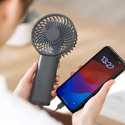 2-in-1 Portable High-speed Cooling Mini Fan with Power Bank, Foldable Table Fan-0