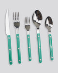 10 Pcs Modern French Rivet Cutlery Set - Bistrot Style Flatware Silverware-5