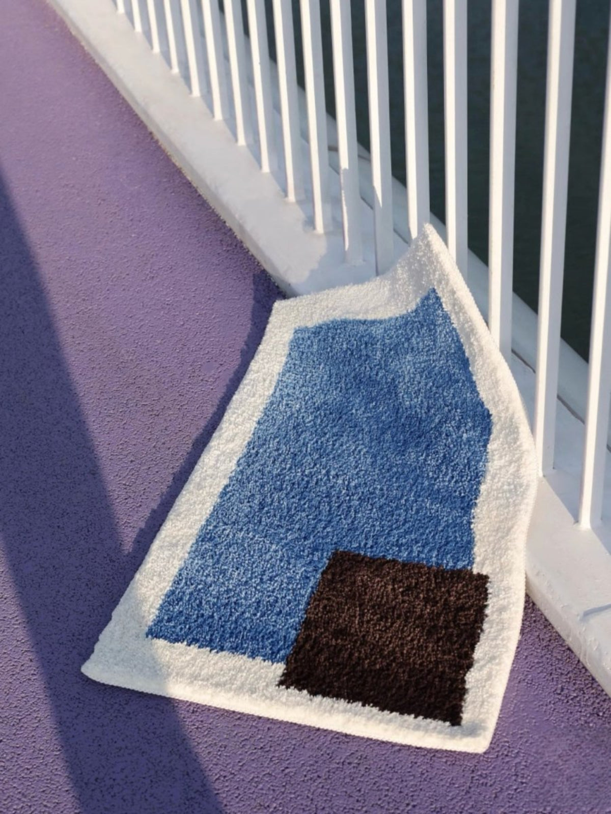 Soft Contemporary Abstract Geometric Bath Rug, Absorbent, Anti-slippery Mat-4