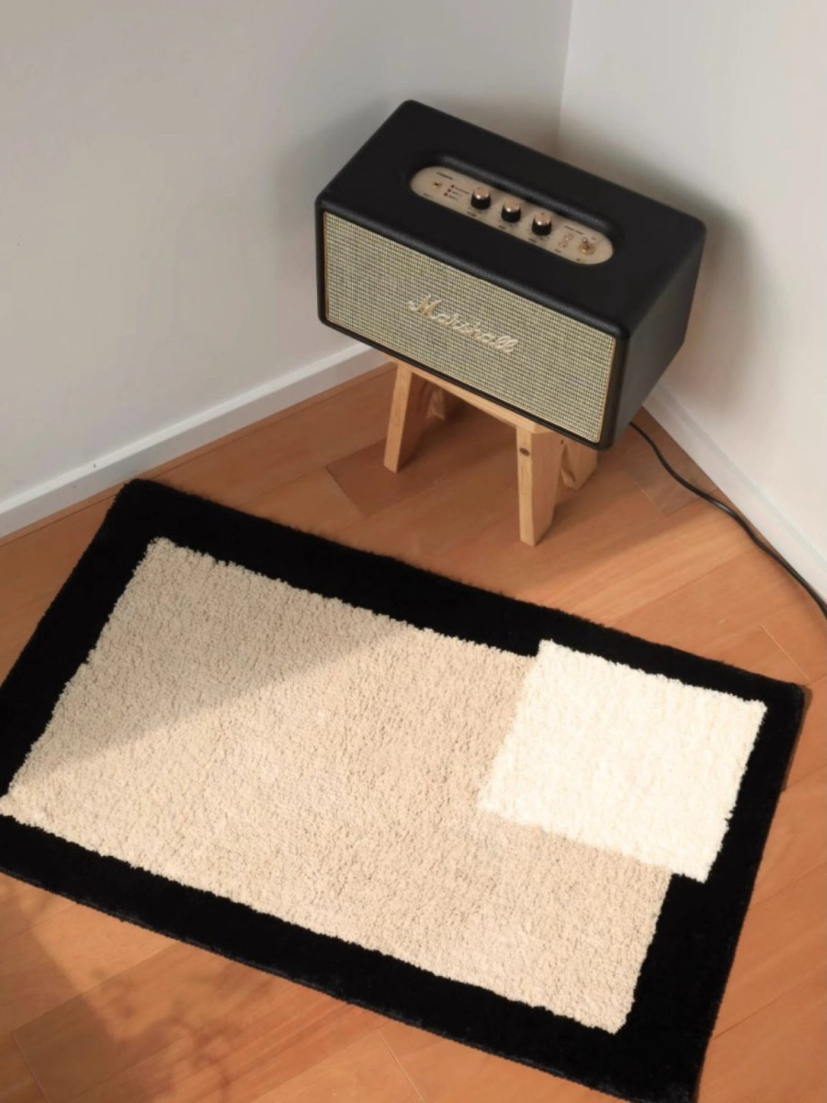 Soft Contemporary Abstract Geometric Bath Rug, Absorbent, Anti-slippery Mat-3