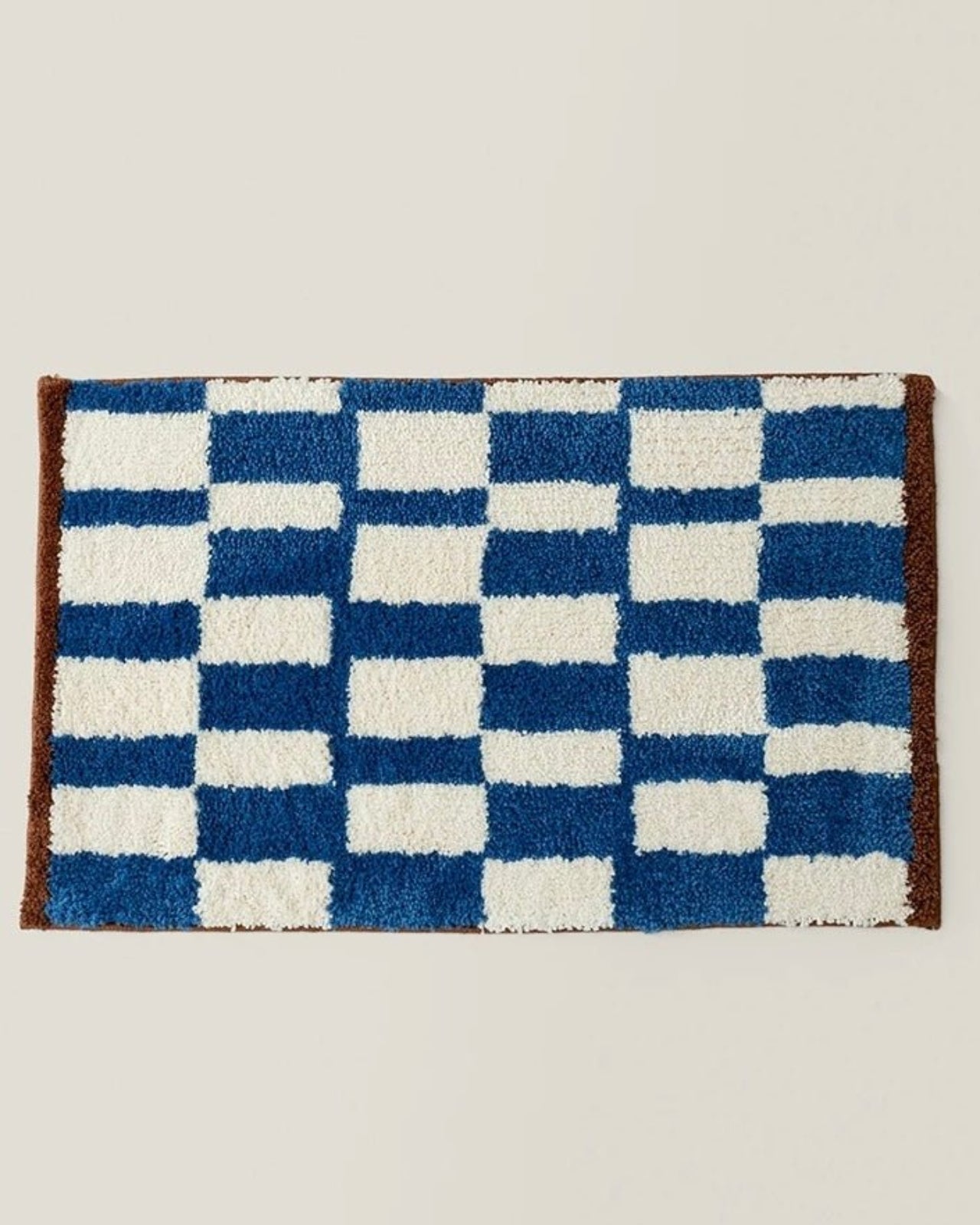 Ultra Soft Retro Checker Bath Rug, Absorbent, Anti-slippery Mat-3